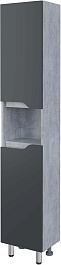 Stella Polare Шкаф пенал Абигель 35 темно-серый/цемент – фотография-1